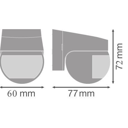 Osram - välis-infrapuna liikumisandur 230V IP44 must