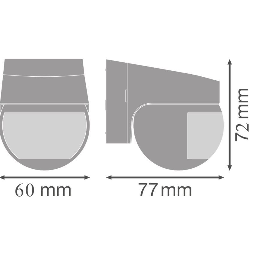 Osram - välis-infrapuna liikumisandur 230V IP44 must
