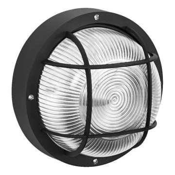 Osram - Välisseinale mõeldud seinavalgusti BULKHEAD 1xE27/10W/230V, läbimõõt 19 cm, IP54, must