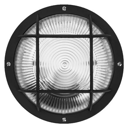 Osram - Välisseinale mõeldud seinavalgusti BULKHEAD 1xE27/10W/230V, läbimõõt 19 cm, IP54, must