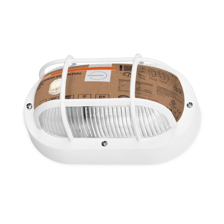 Osram - Välisseinavalgusti BULKHEAD 1xE27/10W/230V IP54 valge