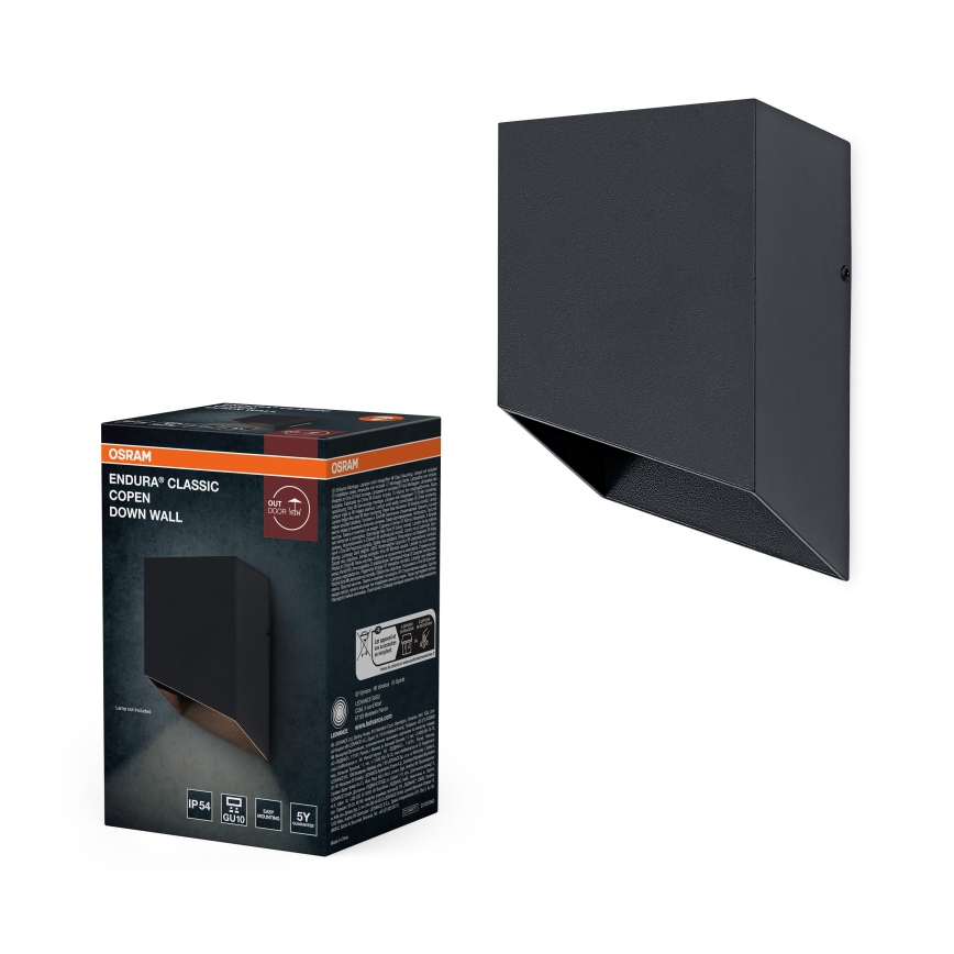 Osram - Välisseinavalgusti ENDURA CLASSIC 1xGU10/5W/230V IP54 antratsiit