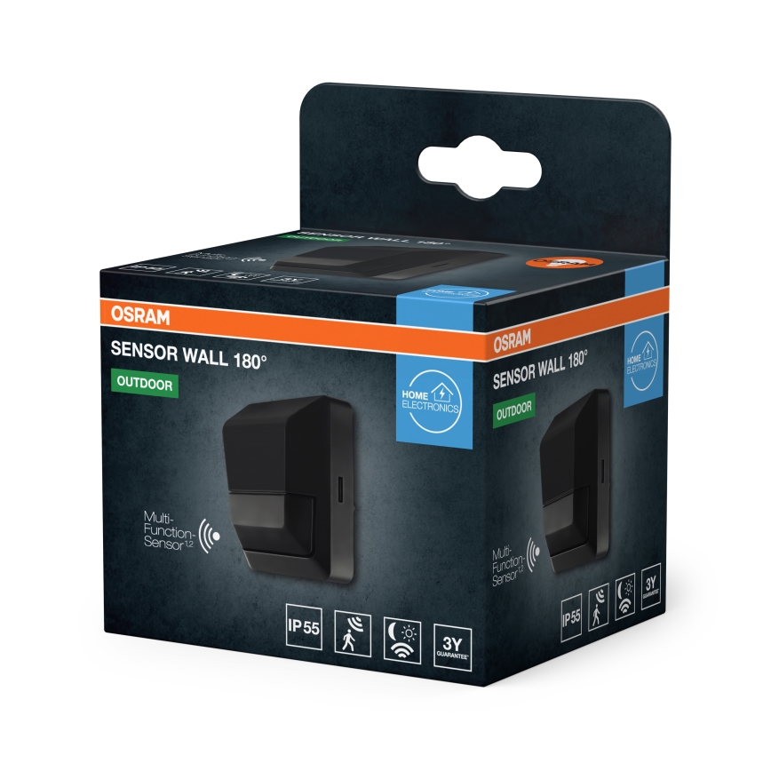 Osram - välistingimustes kasutatav infrapuna liikumisandur 230V IP55 antratsiit