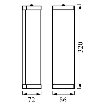 Osram - Vannitoa seinavalgusti BATHROOM CLASSIC 2xE14/12W/230V IP44