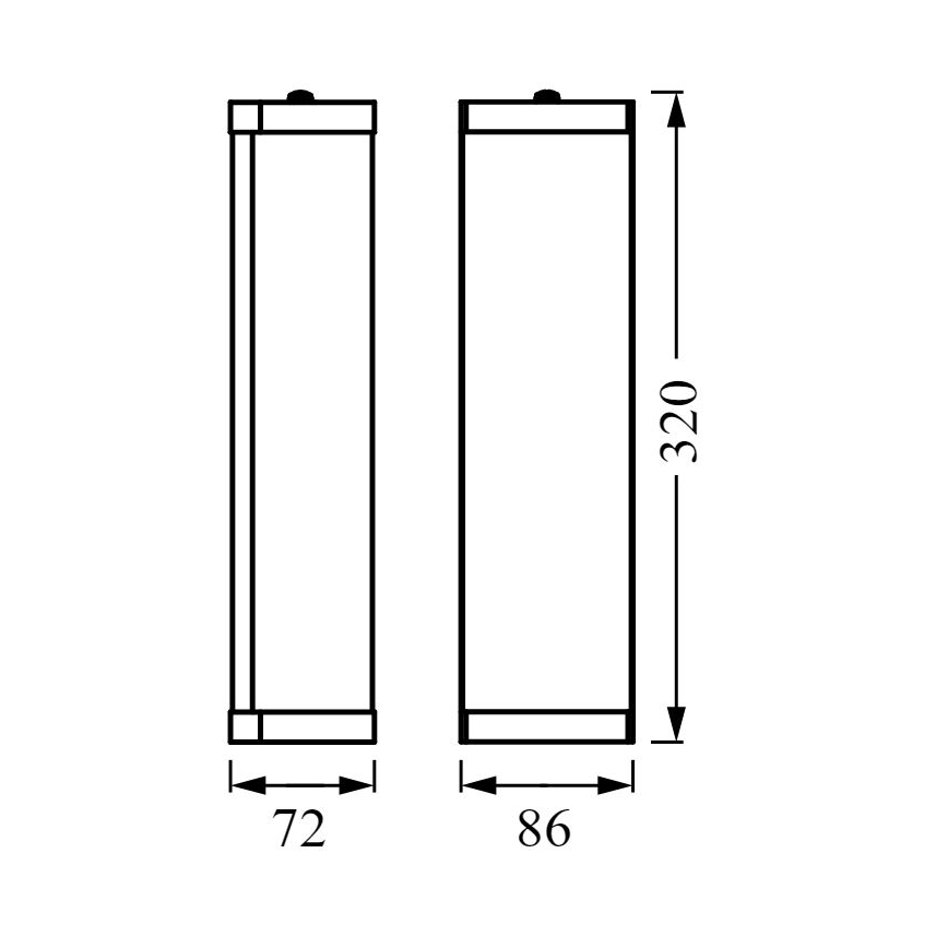 Osram - Vannitoa seinavalgusti BATHROOM CLASSIC 2xE14/12W/230V IP44