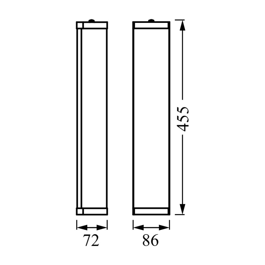 Osram - Vannitoa seinavalgusti BATHROOM CLASSIC 3xE14/12W/230V IP44 must