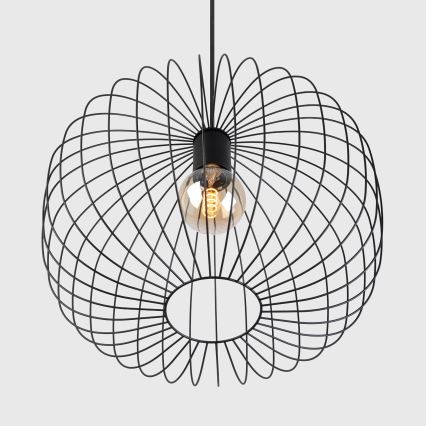 OVELLA ripatslaelamp kaabliga, 1xE27/15W/230V, läbimõõt 46 cm, must