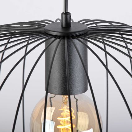 OVELLA ripatslaelamp kaabliga, 1xE27/15W/230V, läbimõõt 46 cm, must