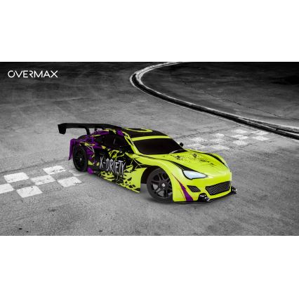 Overmax - kaugjuhitav RC-driftauto X-DRIFT 1000 mAh kollane/lilla