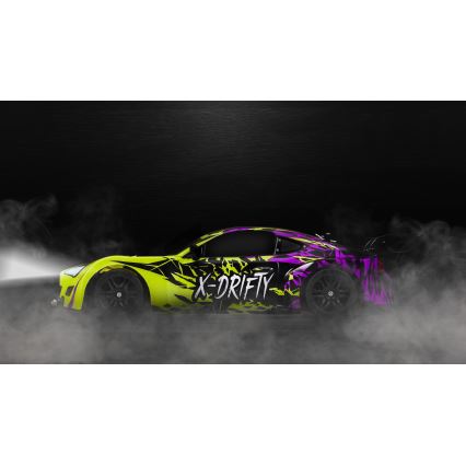 Overmax - kaugjuhitav RC-driftauto X-DRIFT 1000 mAh kollane/lilla