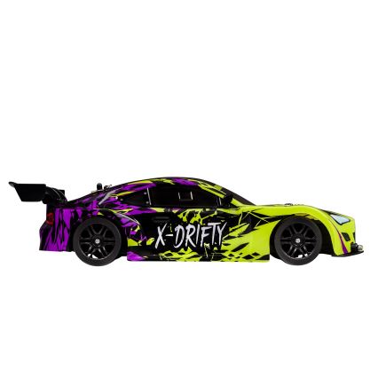 Overmax - kaugjuhitav RC-driftauto X-DRIFT 1000 mAh kollane/lilla
