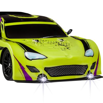 Overmax - kaugjuhitav RC-driftauto X-DRIFT 1000 mAh kollane/lilla