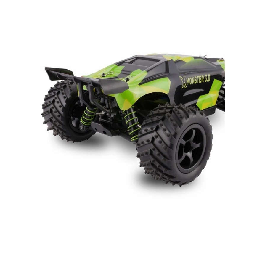 Overmax - kaugjuhtimisega RC-auto X-MONSTER 3.0 1700 mAh must/roheline