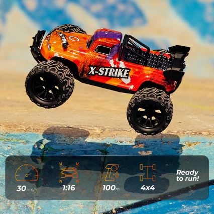 Overmax - kaugjuhtimisega RC-auto X-STRIKE 3000 mAh must/oranž