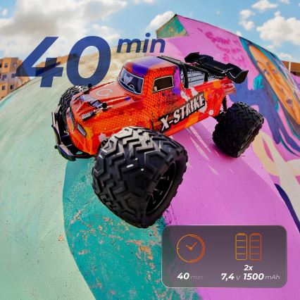 Overmax - kaugjuhtimisega RC-auto X-STRIKE 3000 mAh must/oranž