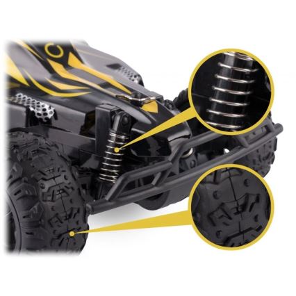 Overmax - kaugjuhtimispuldiga RC-auto X-RALLY 2.0 1200 mAh must/kollane