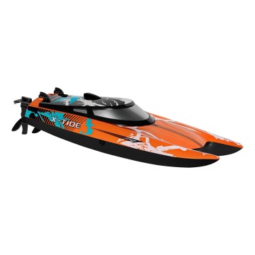 Overmax - puldiga juhitav RC-paat X-TIDE 2400 mAh must/oranž
