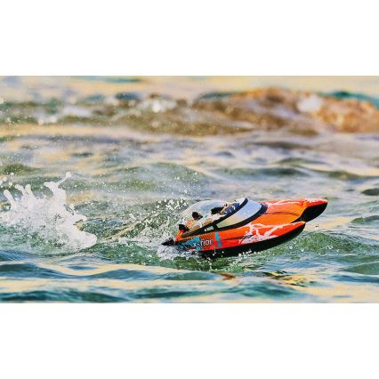 Overmax - puldiga juhitav RC-paat X-TIDE 2400 mAh must/oranž