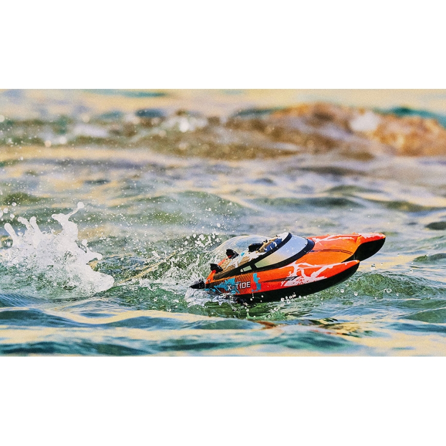 Overmax - puldiga juhitav RC-paat X-TIDE 2400 mAh must/oranž