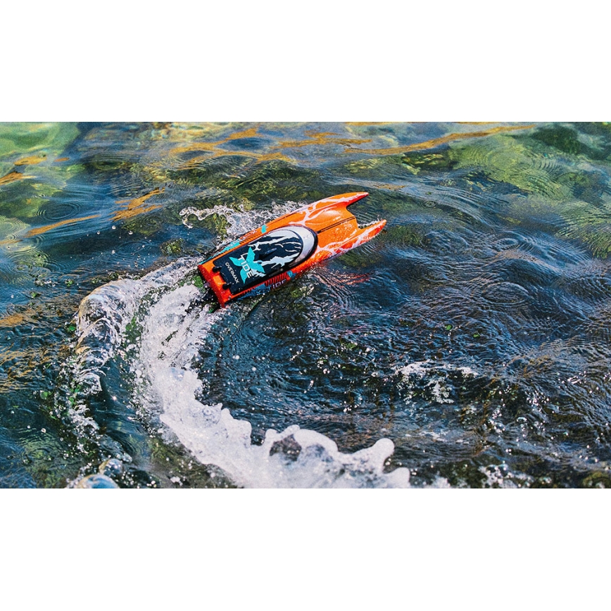 Overmax - puldiga juhitav RC-paat X-TIDE 2400 mAh must/oranž