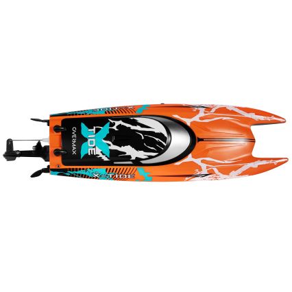Overmax - puldiga juhitav RC-paat X-TIDE 2400 mAh must/oranž