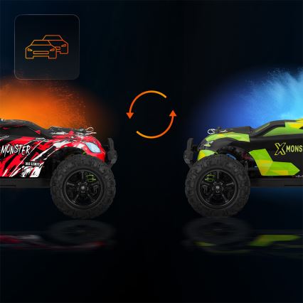 Overmax - pultiga juhitav RC-auto X-MONSTER 3.5 1700 mAh must/punane/roheline