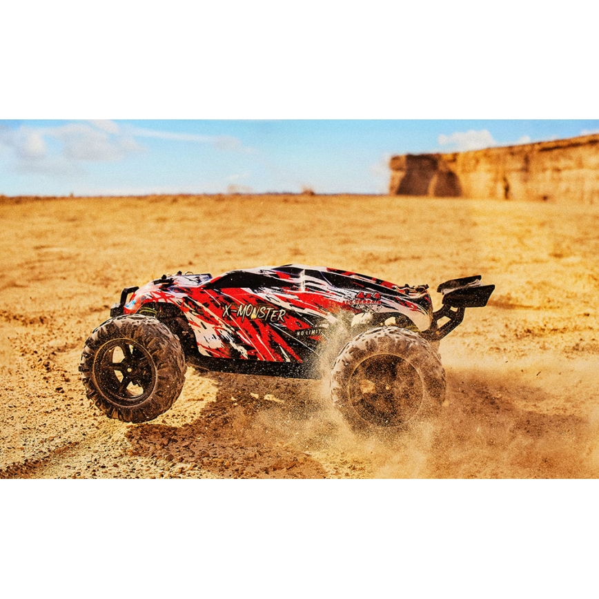 Overmax - pultiga juhitav RC-auto X-MONSTER 3.5 1700 mAh must/punane/roheline