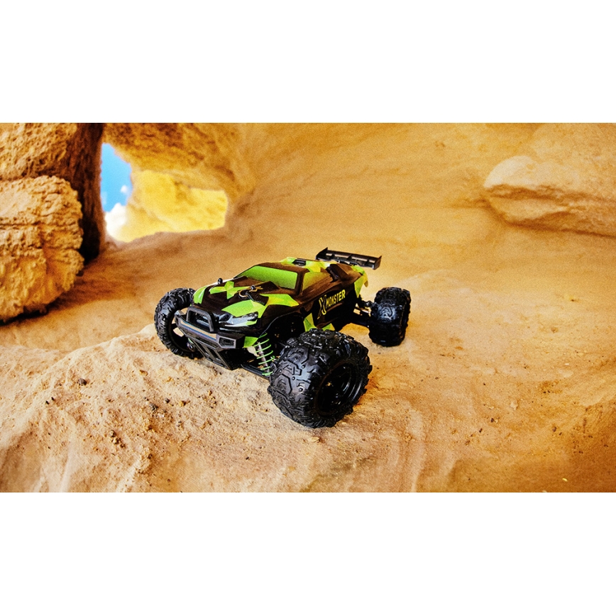 Overmax - pultiga juhitav RC-auto X-MONSTER 3.5 1700 mAh must/punane/roheline