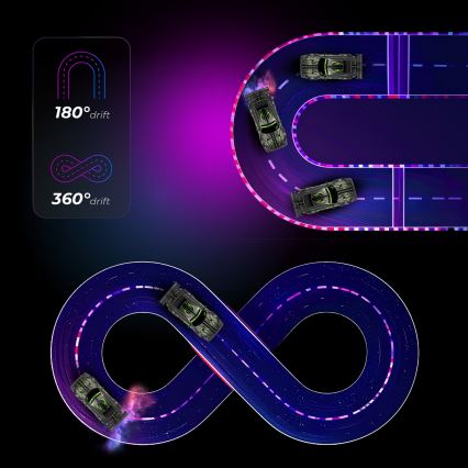 Overmax - RC driftauto kaugjuhtimispuldiga X-OVERSLIDE 1000 mAh must/roheline/sinine/punane