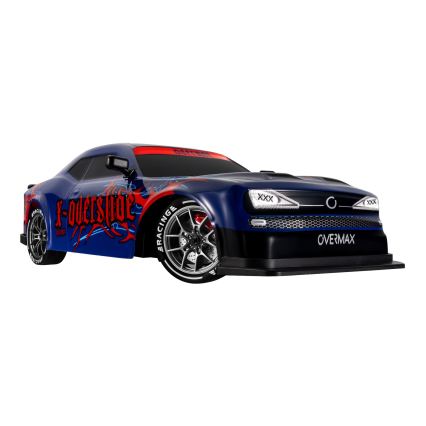 Overmax - RC driftauto kaugjuhtimispuldiga X-OVERSLIDE 1000 mAh must/roheline/sinine/punane