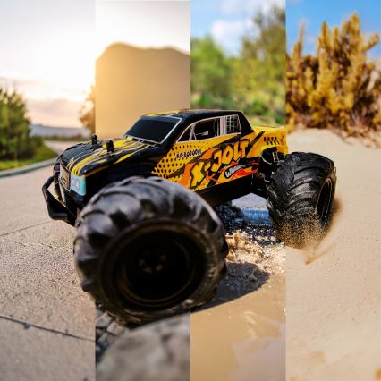 Overmax - X-JOLT kaugjuhtimisega RC-auto, 1000 mAh, must/kollane