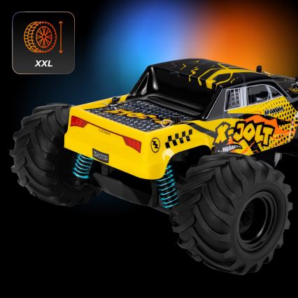 Overmax - X-JOLT kaugjuhtimisega RC-auto, 1000 mAh, must/kollane
