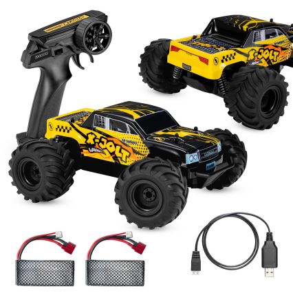 Overmax - X-JOLT kaugjuhtimisega RC-auto, 1000 mAh, must/kollane