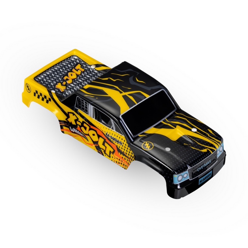 Overmax - X-JOLT kaugjuhtimisega RC-auto, 1000 mAh, must/kollane