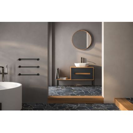 P.M.H. IN1B-R - Elektriline rätikukuivati INGA 17W/230V 85,9 cm IP44 parempoolne/must