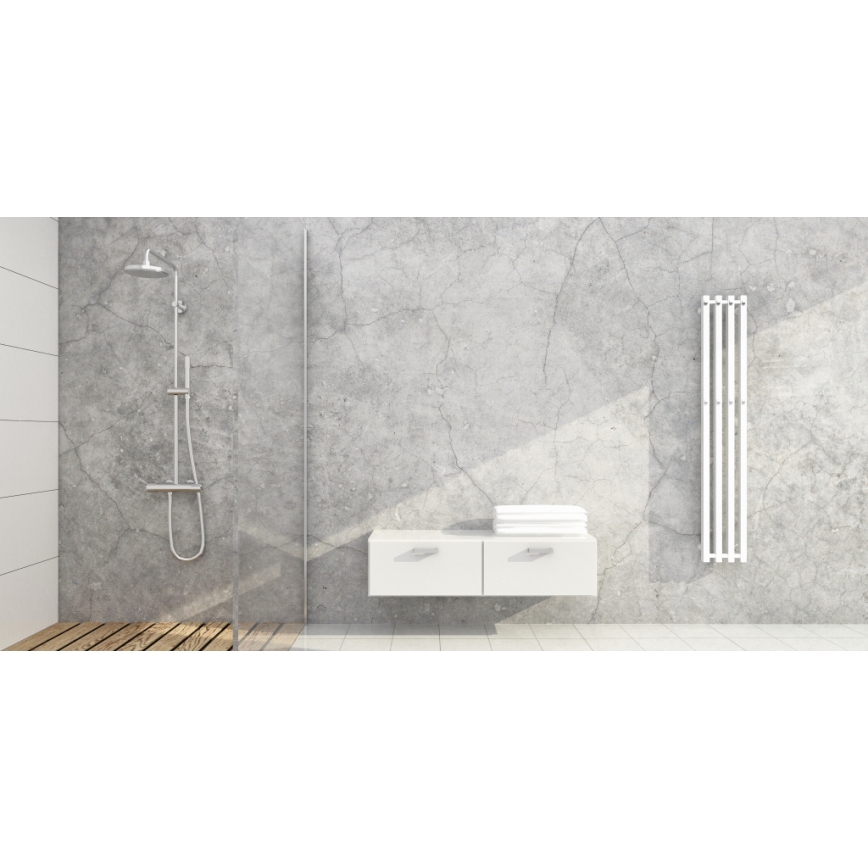 P.M.H. P2W/4 - Vannitoa rätikuivati PLUTO 406W 150 cm valge