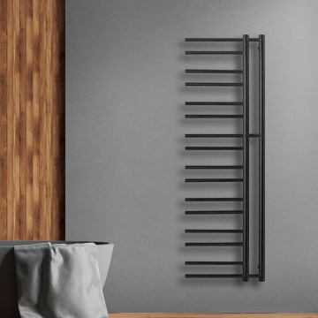 P.M.H. T2B-L - Vannitoa redelradiaator THEIA 352W 154 cm vasakpoolne/must