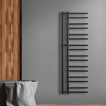 P.M.H. T2B - Vannitoa redelradiaator THEIA 352W 154 cm parempoolne/must