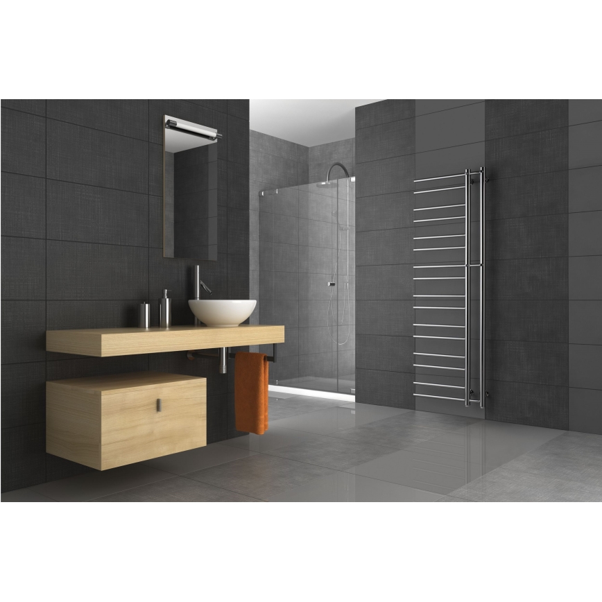 P.M.H. T2C-L - vannitoa redelradiaator THEIA 352W 154 cm vasakpoolne/läikiv kroom