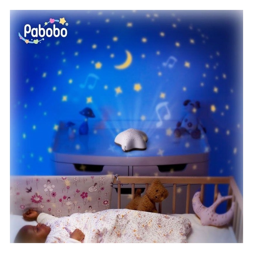PABOBO - Meloodiaga projektor STAR 3 x AA beež