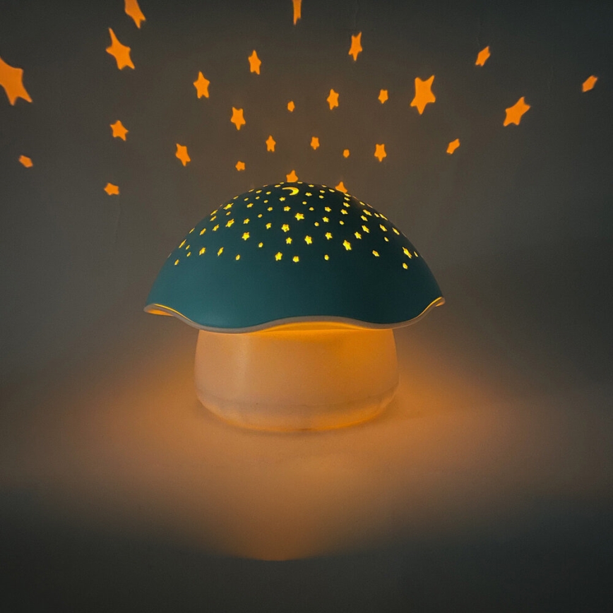 PABOBO - Projektor meloodiaga STAR MUSHROOM 3xAA sinine