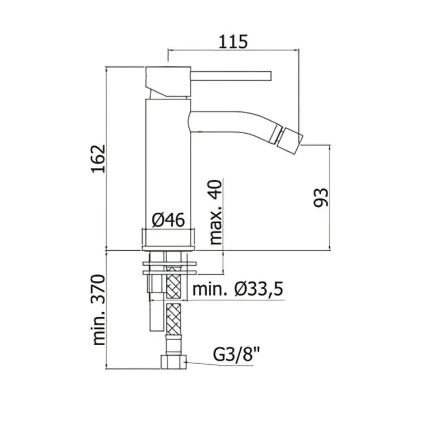 Paffoni - bidee segisti LIGHT must