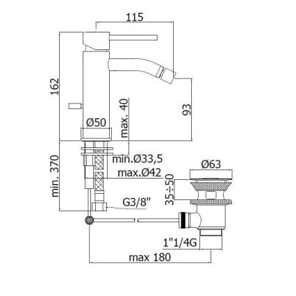 Paffoni - Bidetisegisti LIGHT läikiv kroom