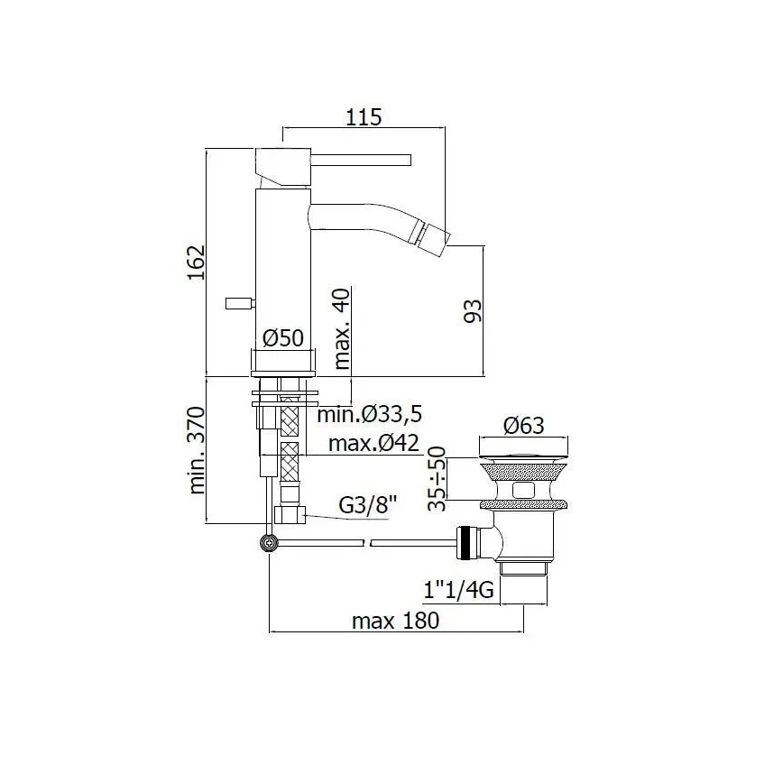 Paffoni - Bidetisegisti LIGHT läikiv kroom
