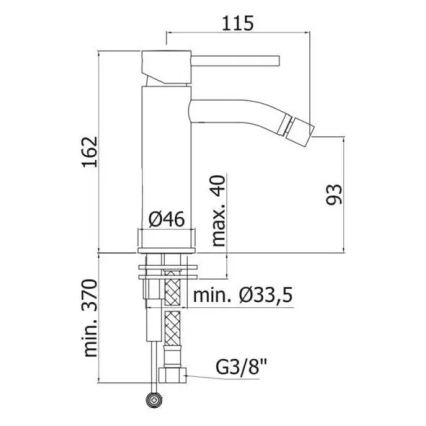 Paffoni - Bidetisegisti LIGHT roostevaba teras