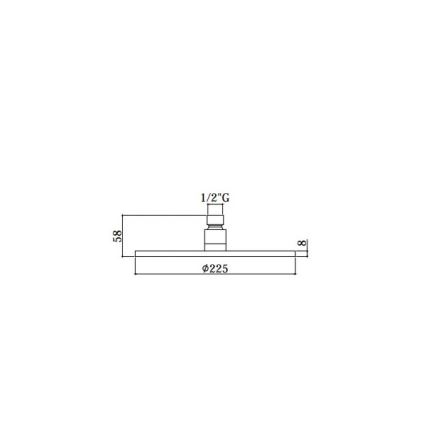 Paffoni - Dušipea Ø 22,5 cm MASTER, läikiv kroom