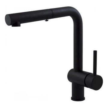 Paffoni - köögisegisti LIGHT 29,2 cm väljatõmmatava otsikuga, must