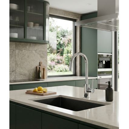 Paffoni - köögisegisti LIGHT 36,3 cm läikiv kroom