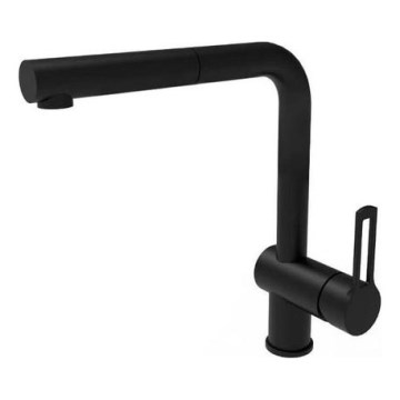 Paffoni - köögisegisti RINGO väljatõmmatava voolikuga must