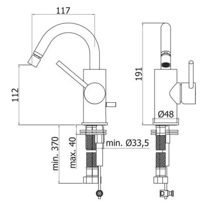 Paffoni - LIGHT bidee segisti must